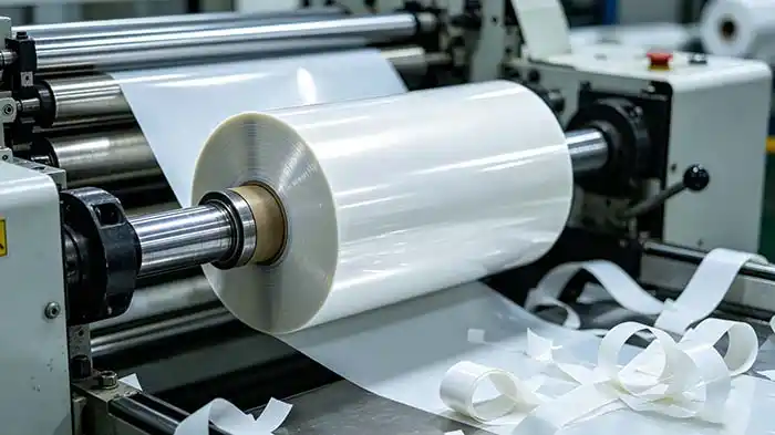 release paper on a rotary die-cutting press for high-volume label converting